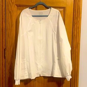 4XL  White Cherokee Scrub Jacket